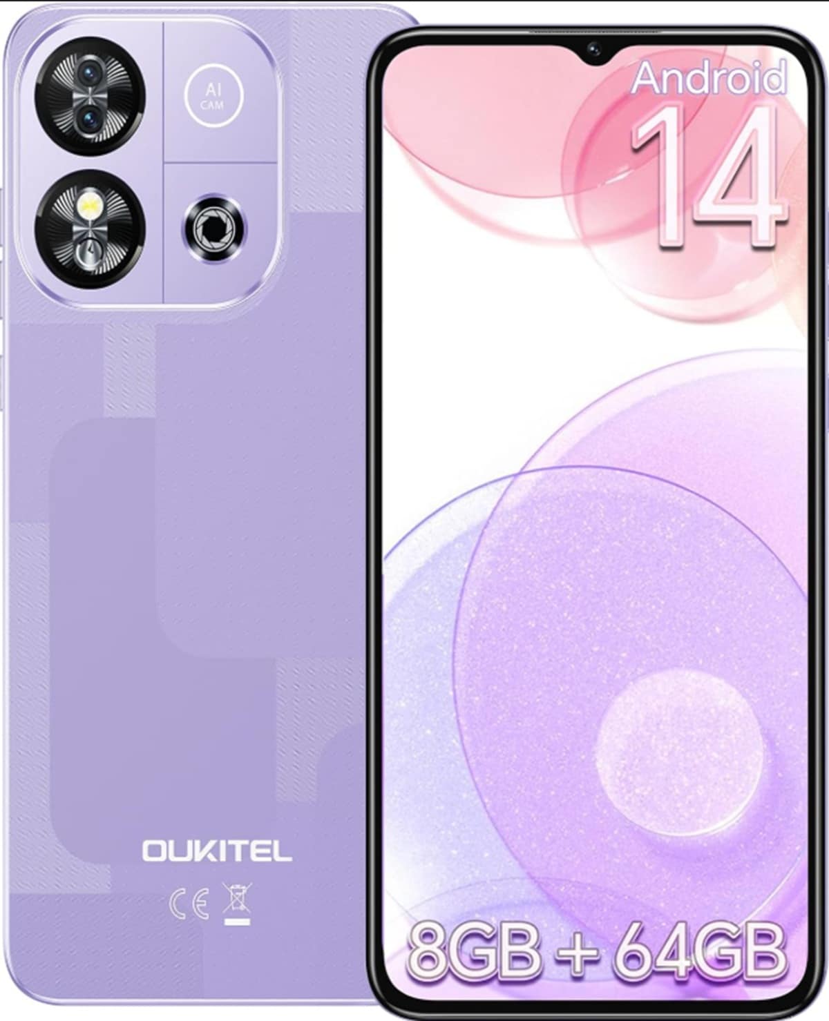 Oukitel スマートフォン 8GB+64GB パープル 9月18日のAmazonタイムセール】超ハイスぺなタフネススマホ